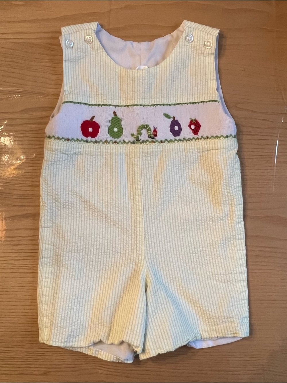 Vintage Inspired Smockingbird The Very Hungry Caterpillar Onesie Eric Carle